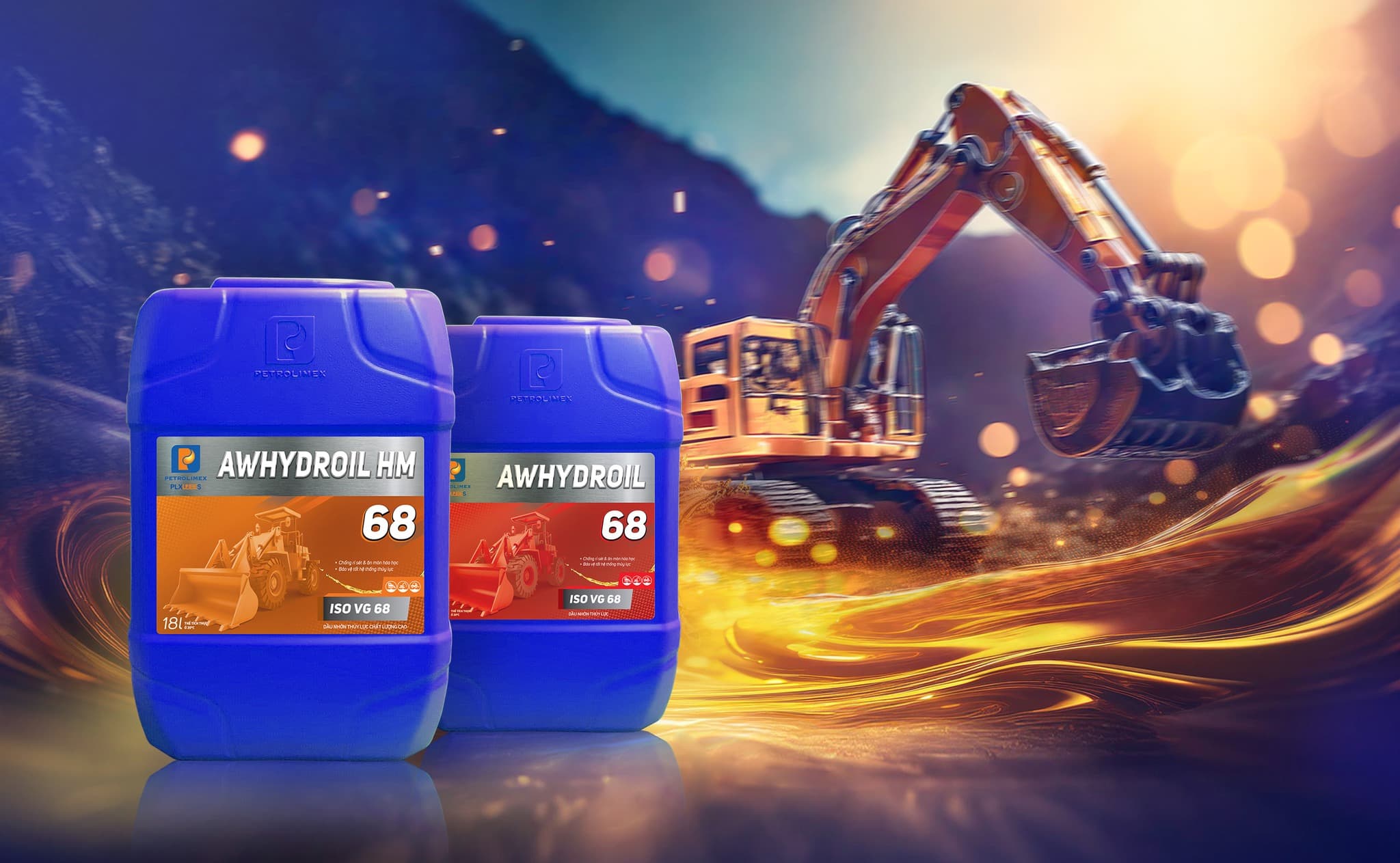 Dầu thủy lực PLC AW Hydroil HM 68