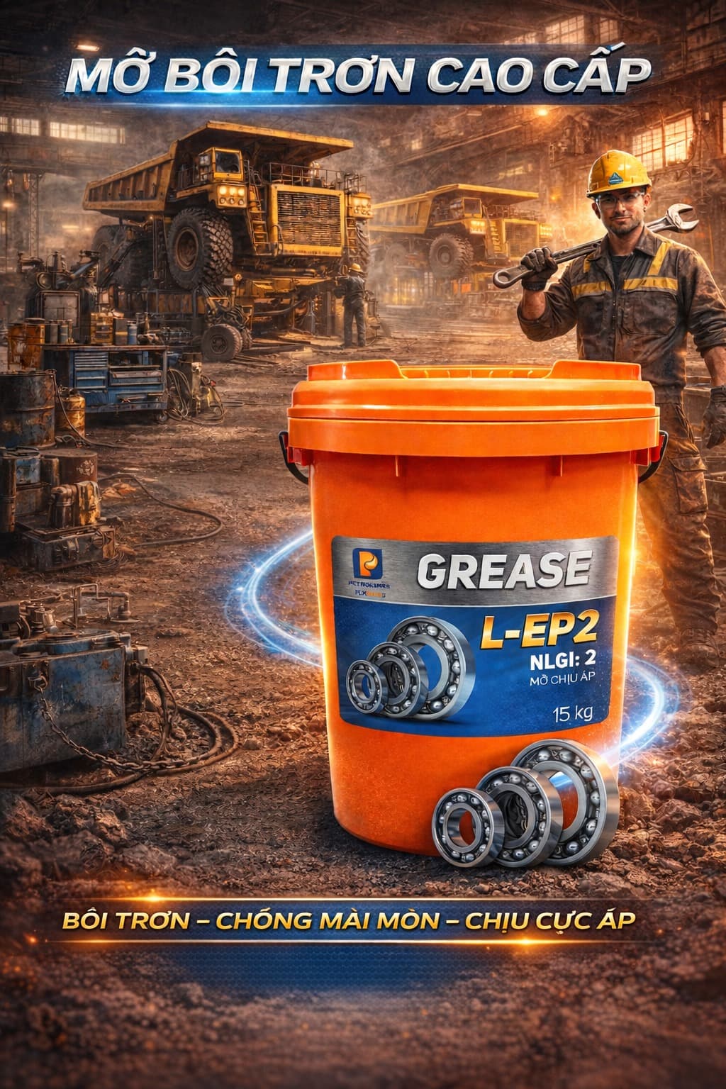 Mỡ bôi trơn cao cấp PLC Grease L-EP2 cho công trình